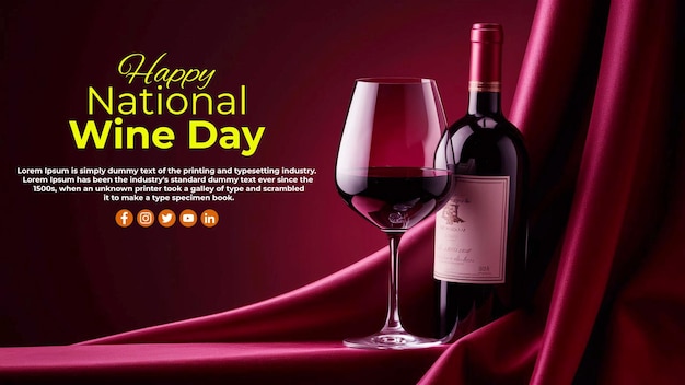 a poster for a bottle of Wine Day