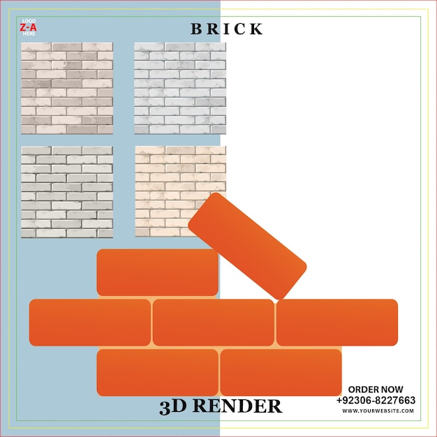 PSD a poster for brick is titled brick is on the bottom