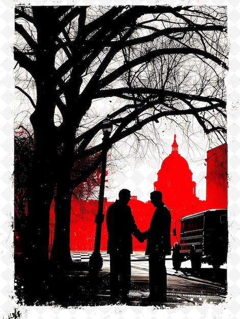 PSD a poster for the capitol of washington that is red