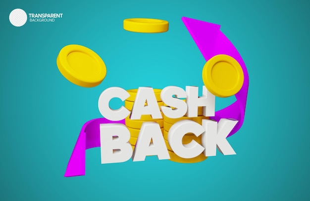 A poster for cash back with a blue background