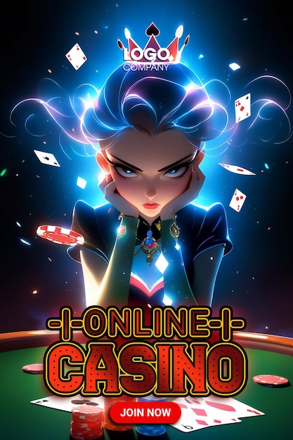 PSD a poster for the casino that is for the casino