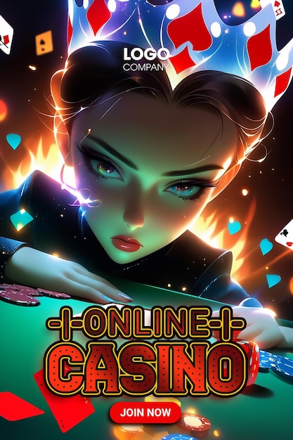 PSD a poster for the casino with a woman holding a remote