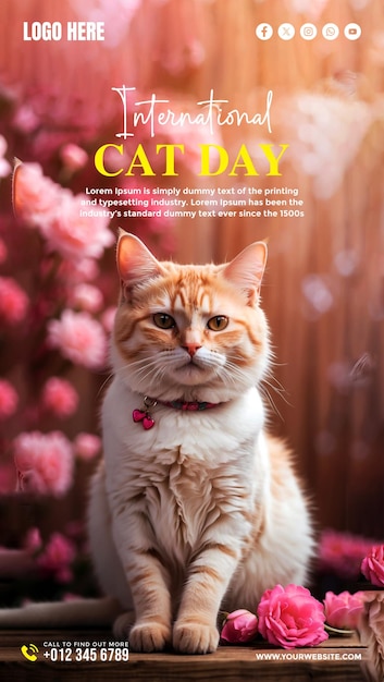 a poster for cat day that is titled cat day