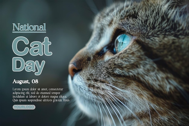 a poster for a cat with the words national quality national bird