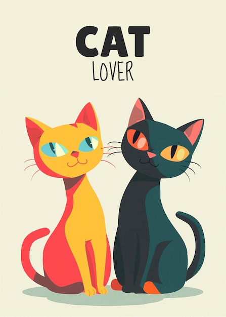 PSD a poster of cats for cats lovers