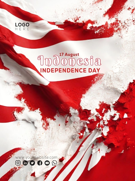 PSD poster celebration of indonesian independence day