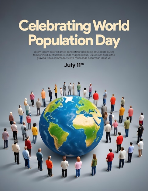 a poster for the celebration of the worlds population