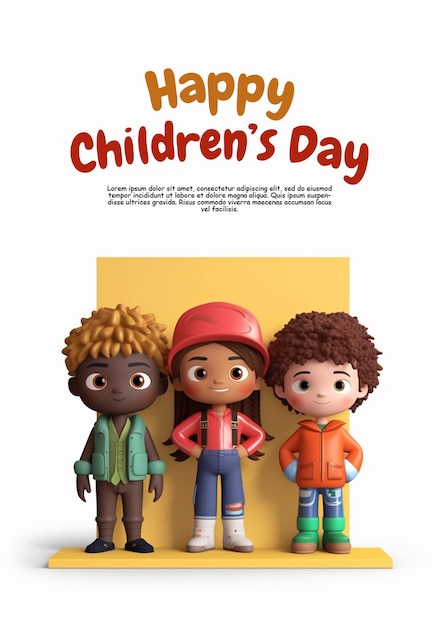 a poster children day ilustration