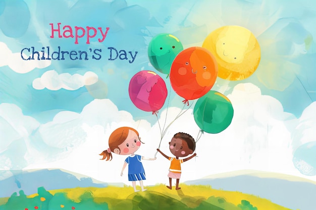 a poster for childrens day with a happy childrens day written by joy