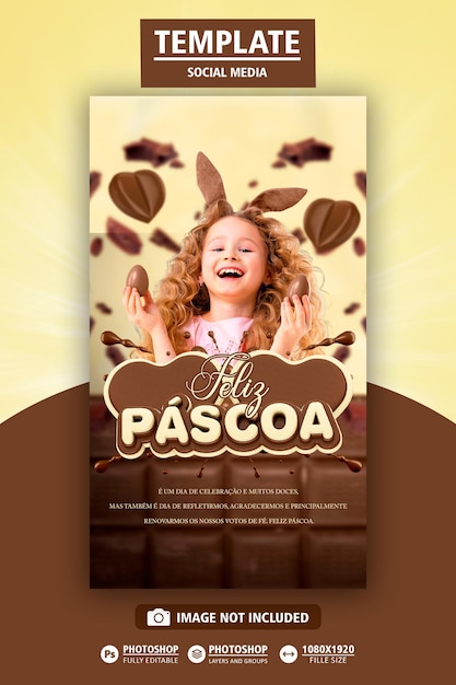 A poster for a chocolate bar with a girl in the middle