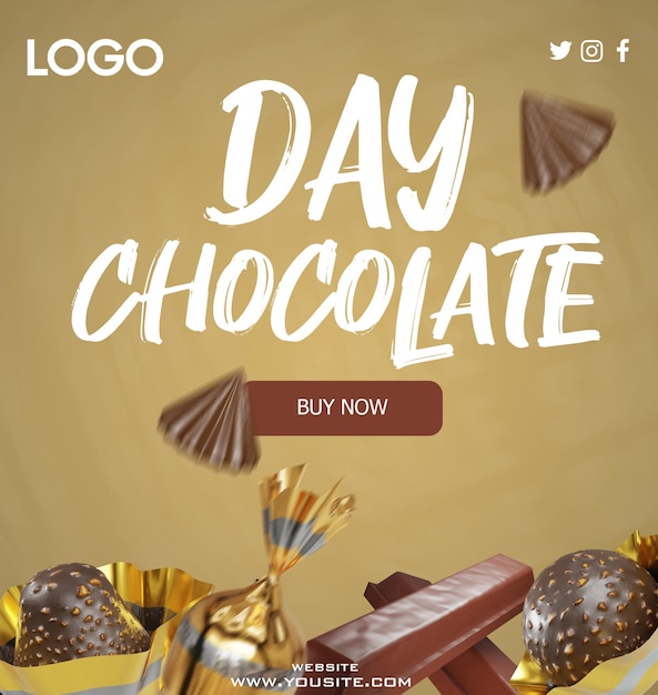 A poster for a chocolate shop called day chocolate.