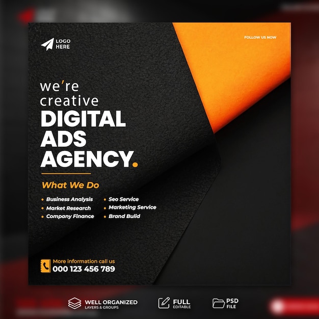 a poster for a company called were digital marketing