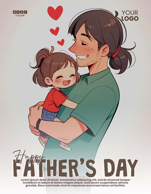 PSD a poster for dads days days day with a child