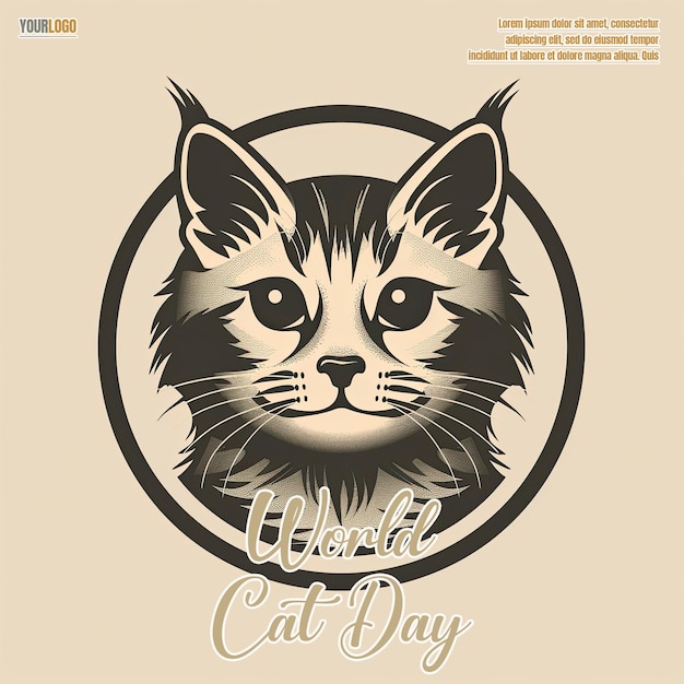 PSD a poster for the day of the day quot cat day quot