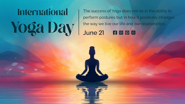 a poster for the day of the day that is a yoga class