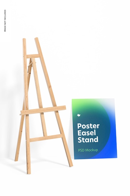 Poster Easel Stand Mockup, Left View