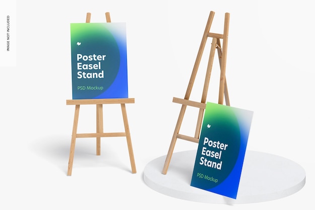 Poster Easel Stands Mockup