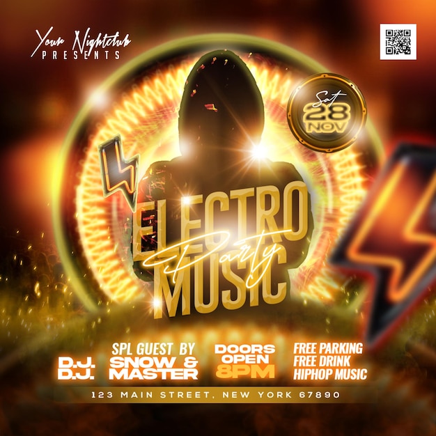 a poster for an electric music event called electric music