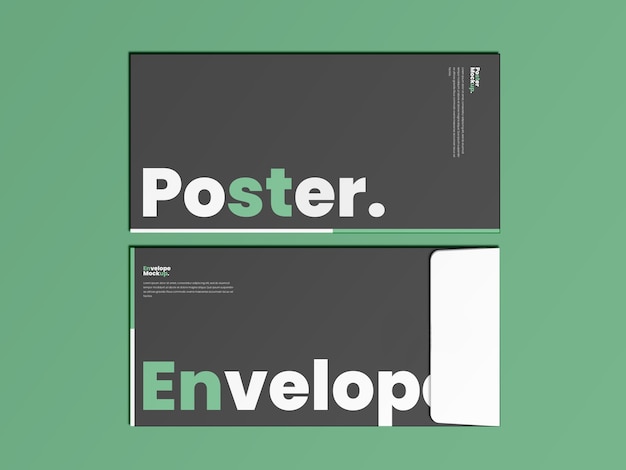 Poster and Envelope mockup