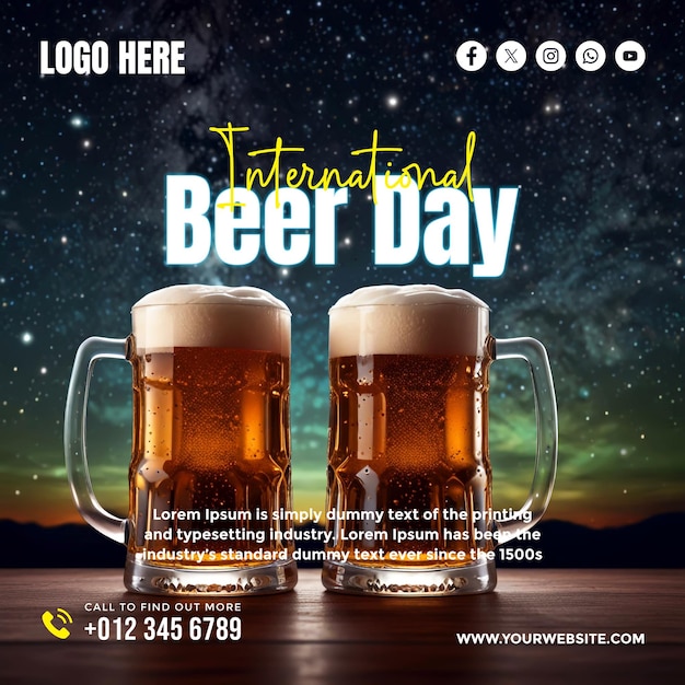 a poster for the event that has the logo for the event of beer