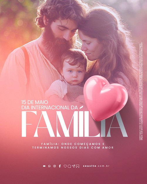 a poster for a family with a heart on it