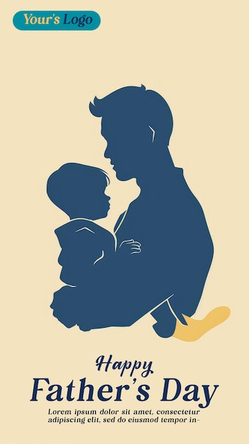 a poster for a father and son with a sunset backgroundfathers day