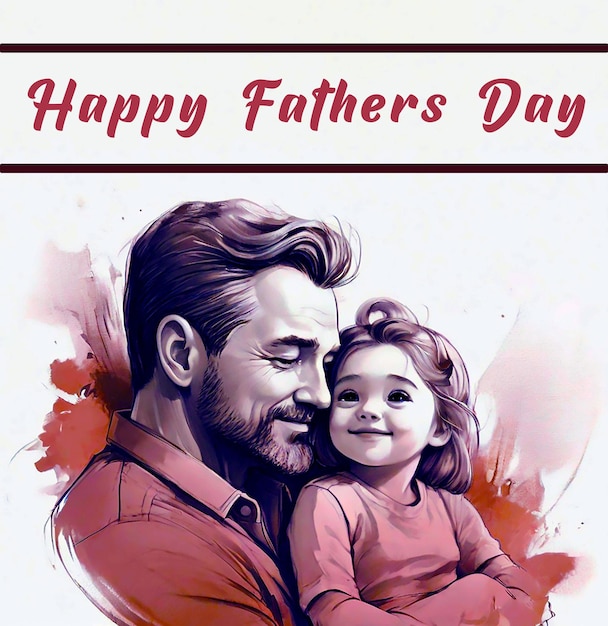 A poster for fathers day with a child