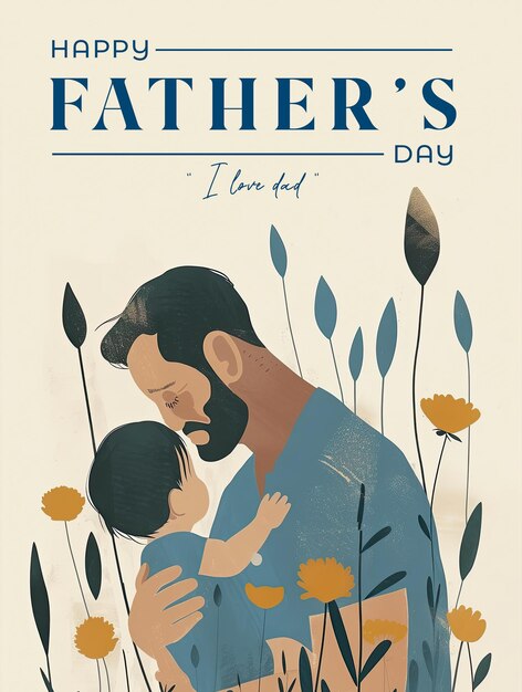 PSD poster for fathers day