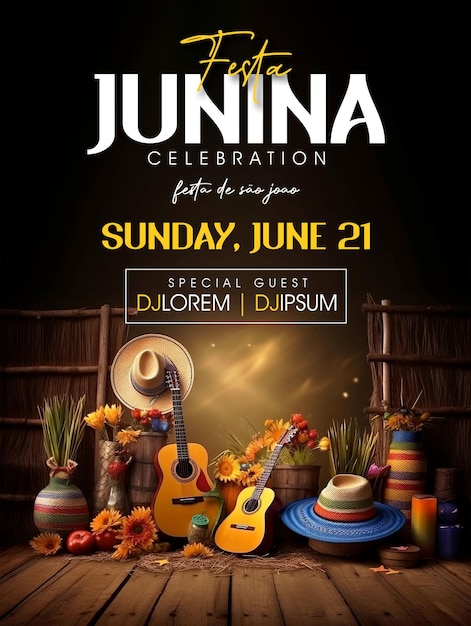 A poster for a festa junina celebration