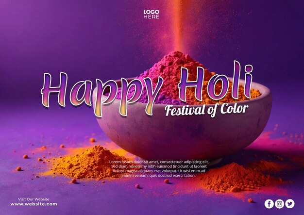 a poster for the festival of colors of color