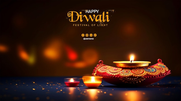 A poster for the festival of light diwali celebration