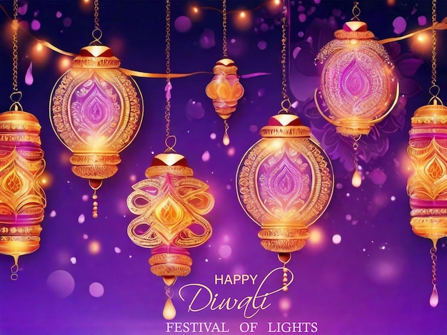 a poster for festival of lights with a purple background with a colorful design