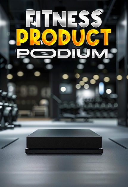 PSD a poster for fitness product podium display background