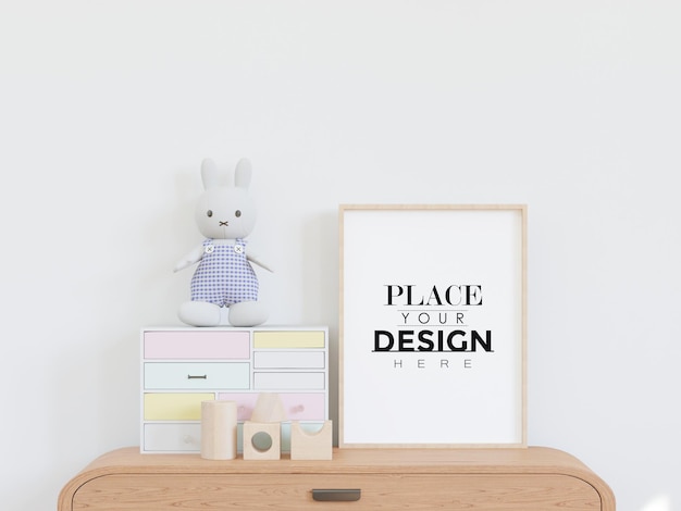 Poster Frame in Kids room Psd Mockup