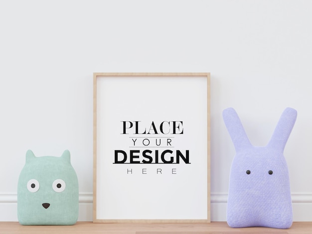 Poster Frame in Kids room Psd Mockup