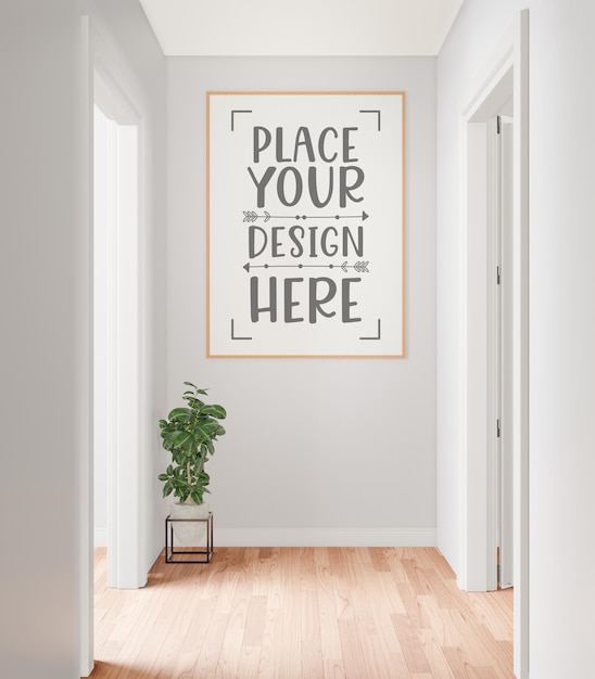 Poster Frame in living room  Mockup