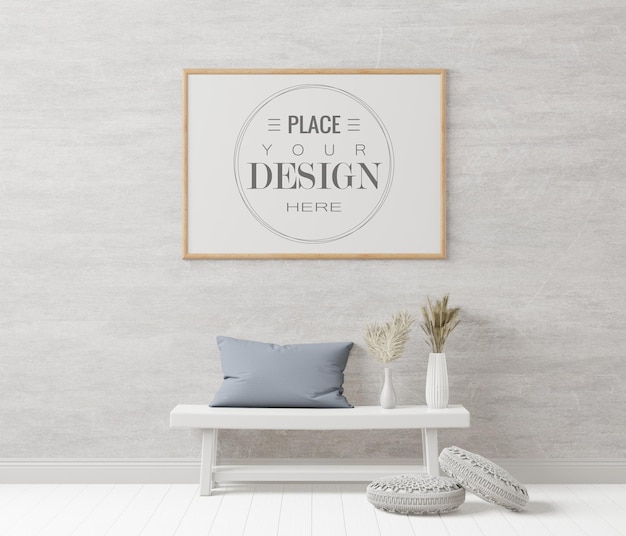 Poster Frame in living room mockup