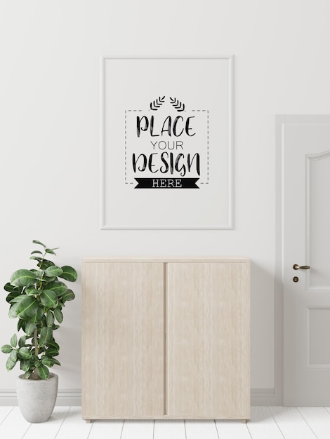 Poster Frame in living room Mockup