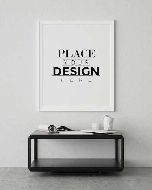 Poster Frame in living room  Mockup