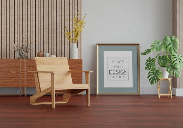 Poster Frame in living room Mockup