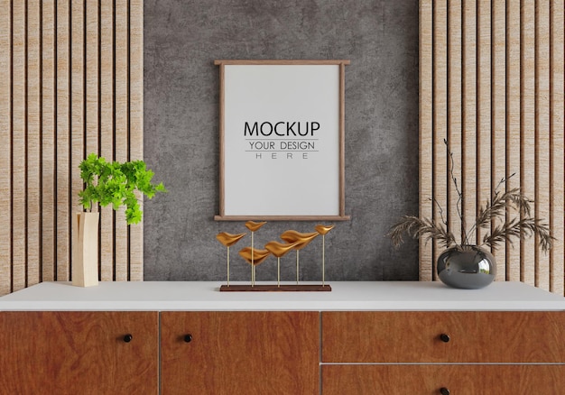 Poster Frame in living room Mockup