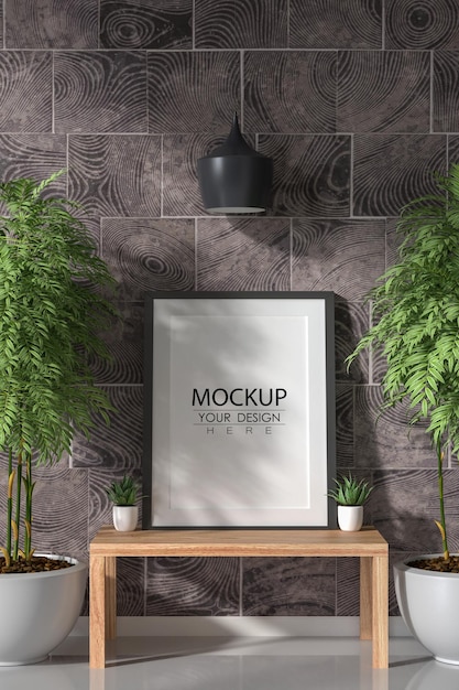 Poster Frame in living room Mockup