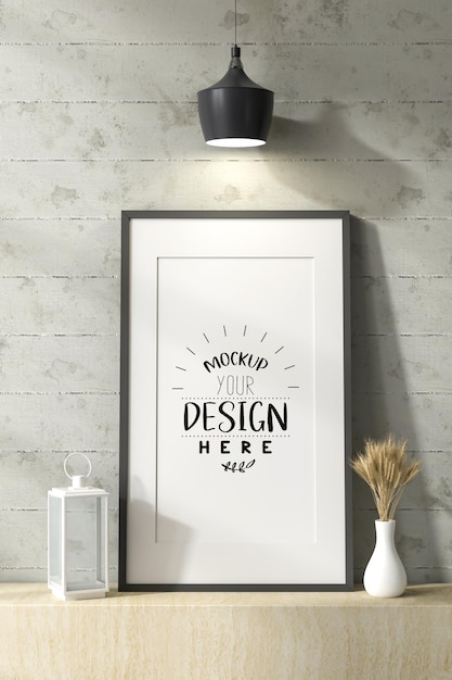 Poster Frame in living room Mockup