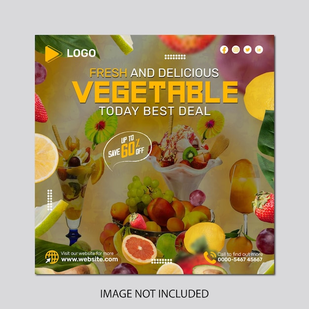 A poster for fresh and delicious vegetable today best deal