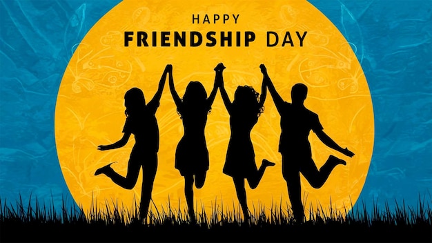 PSD a poster for friendship day celebration