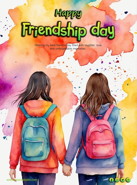 PSD a poster for friendship day with friends