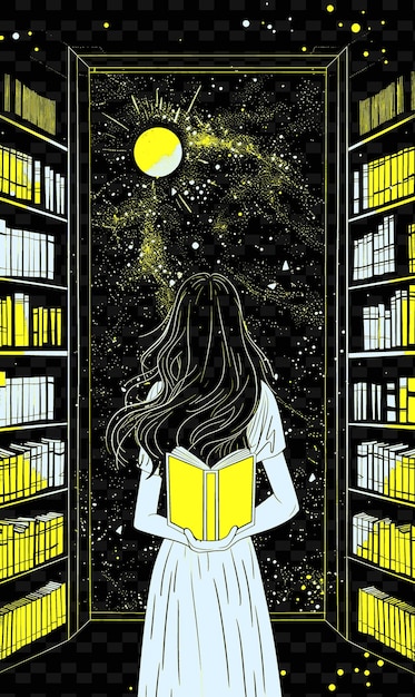 a poster of a girl reading a book with the title quot the title quot on it