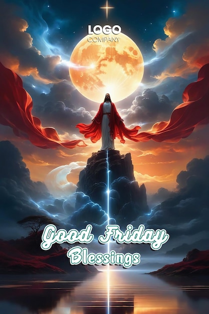 poster for good fridays good friday with a full moon in the background