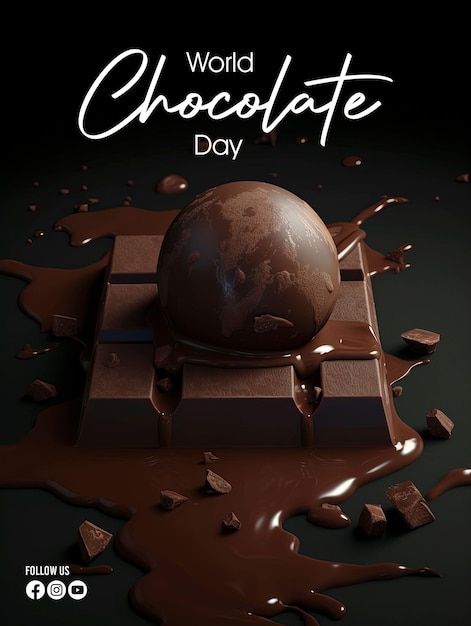 a poster greeting world chocolate day