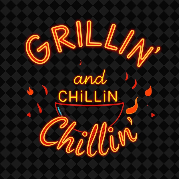 a poster for a grill called grill and relax